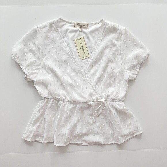 NO COMMENT Wrap Top - Picture 2 of 8